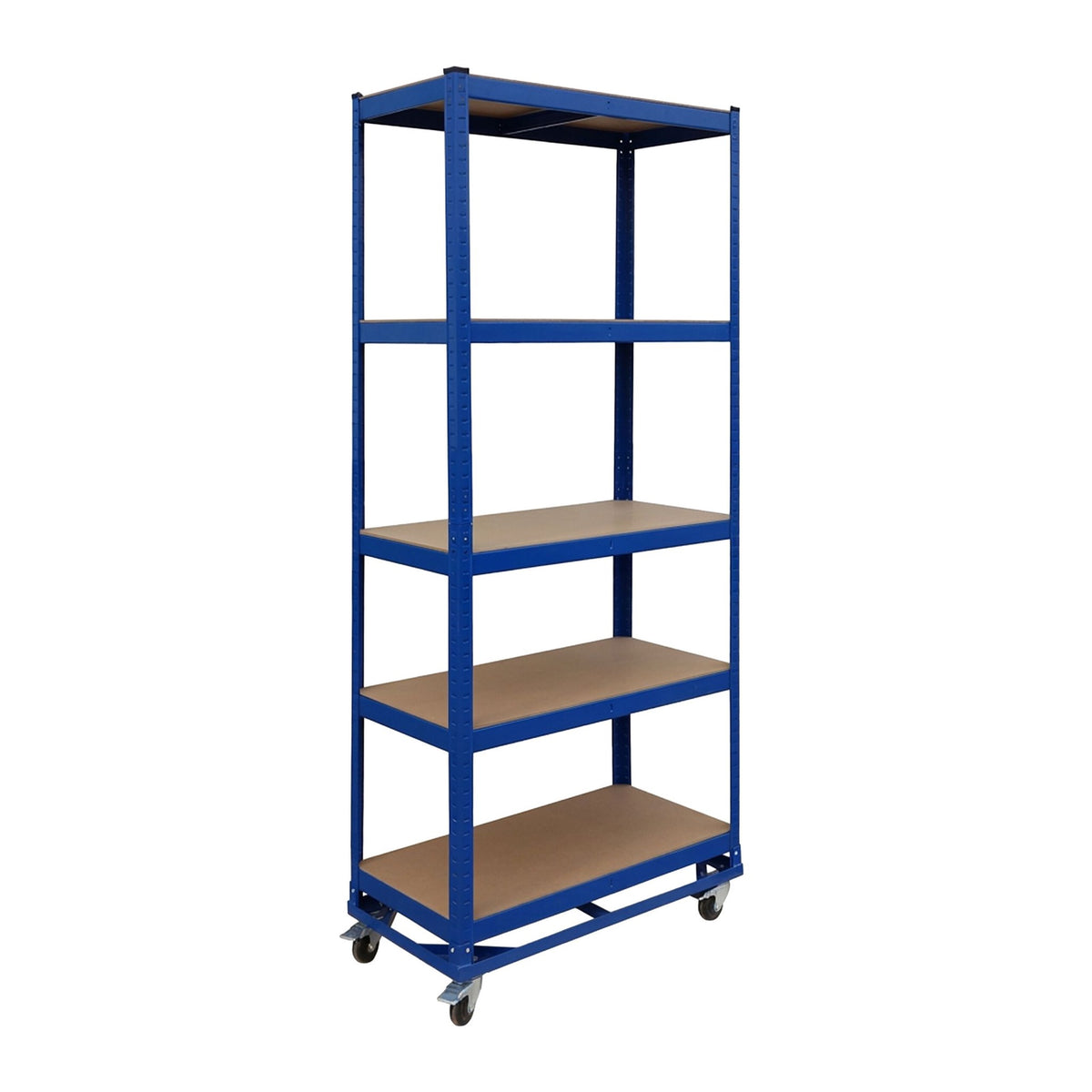 Rolling Steel Shelving Unit – Adjustable, Locking Casters