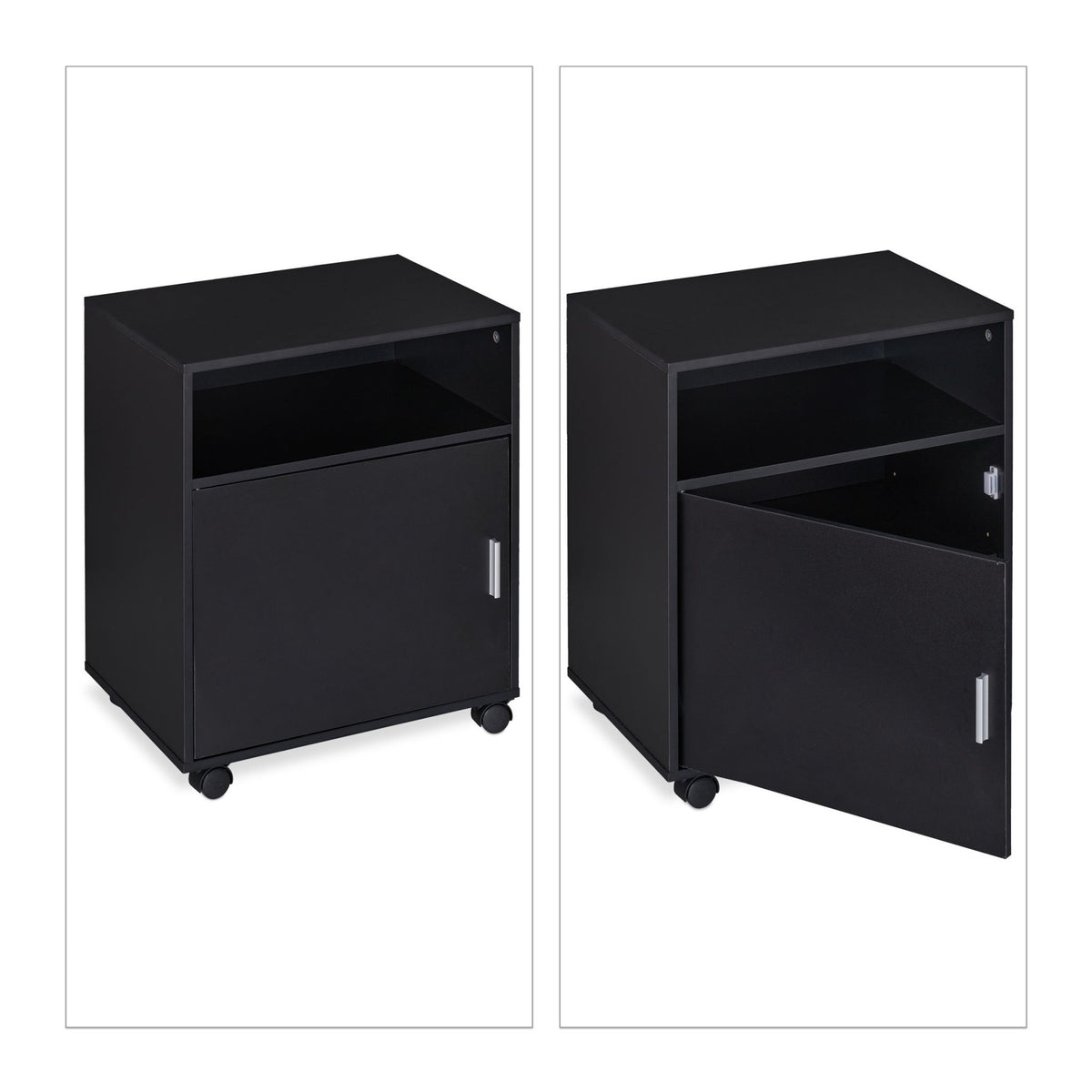 Rolling case with 3 compartments
