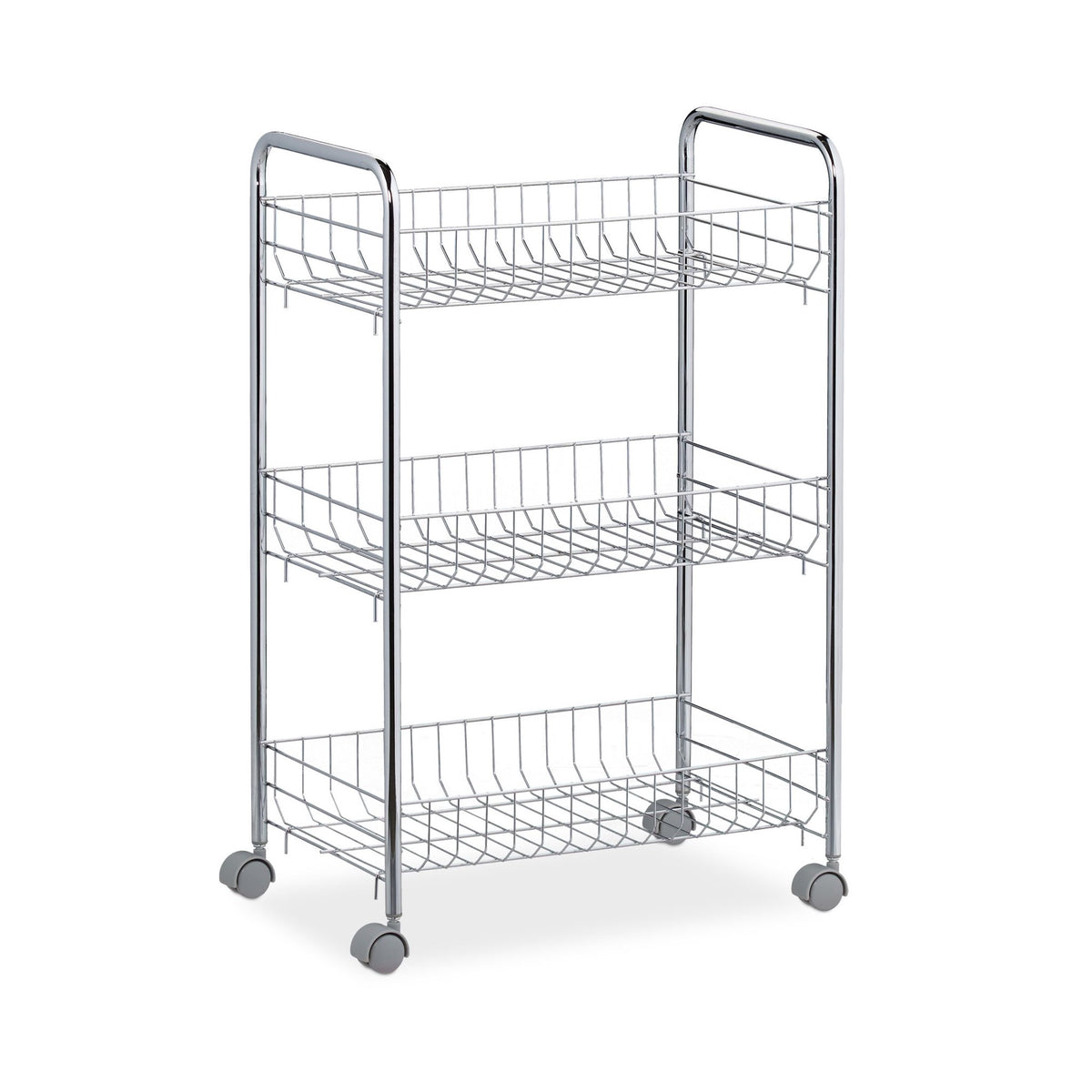 Rolling shelf in metal