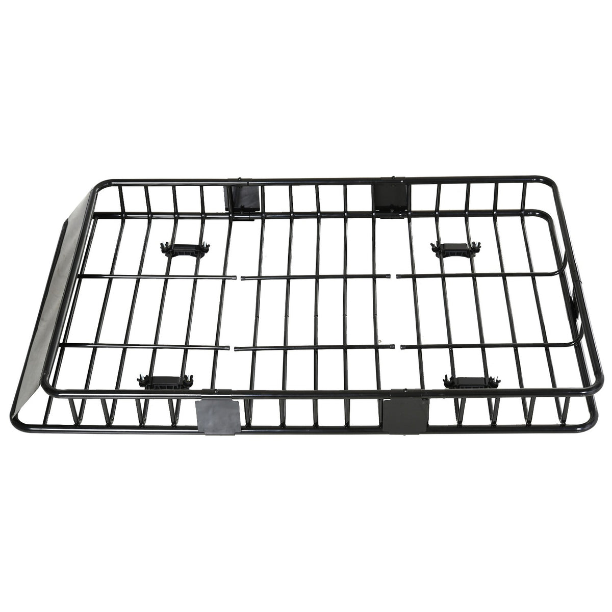 Roof Basket Car Adjustable Length, Universal Roof Rack, Luggage Basket Metal, Black, 162X99X16Cm