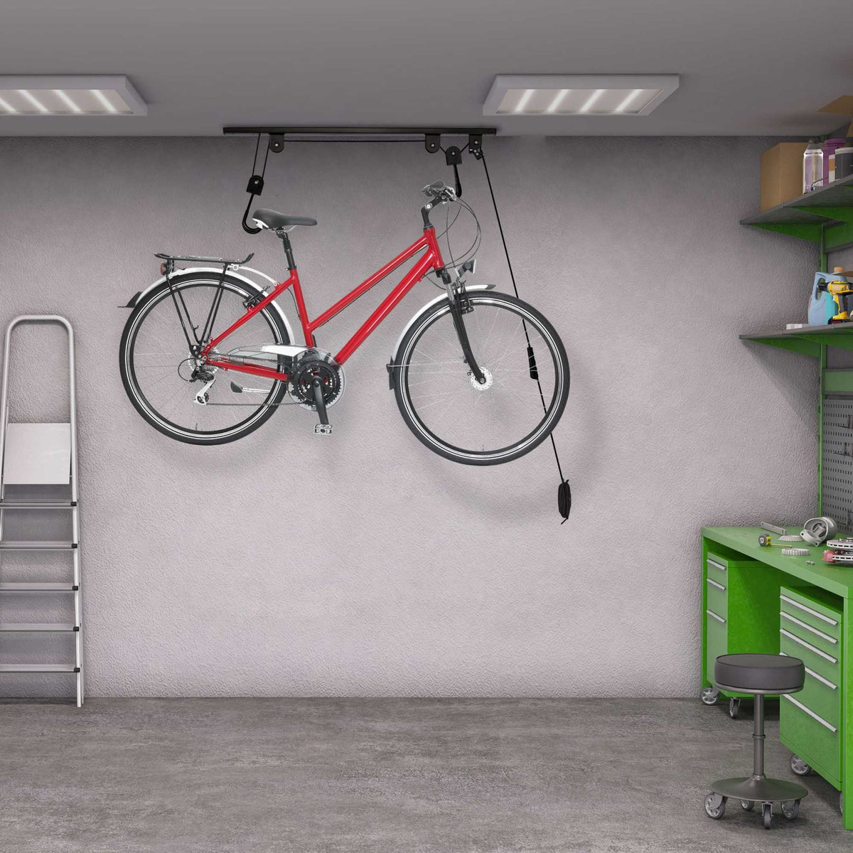 Roof for bicycle lift