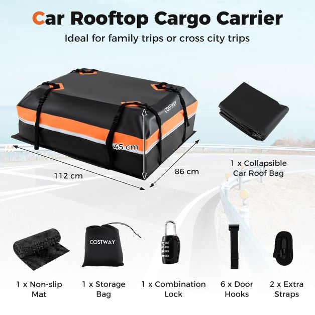 Rooftop Cargo Carrier Bag, Waterproof 500D PVC, 425L