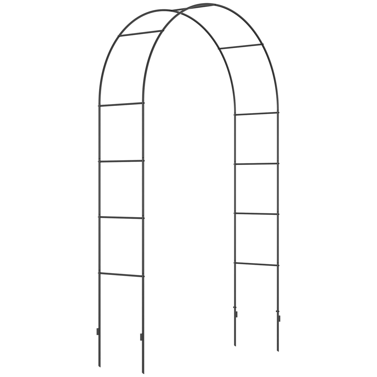 Rose Arch Metal Arch Garden Arch Climbing Plants Black 140 X 40 X 240 Cm