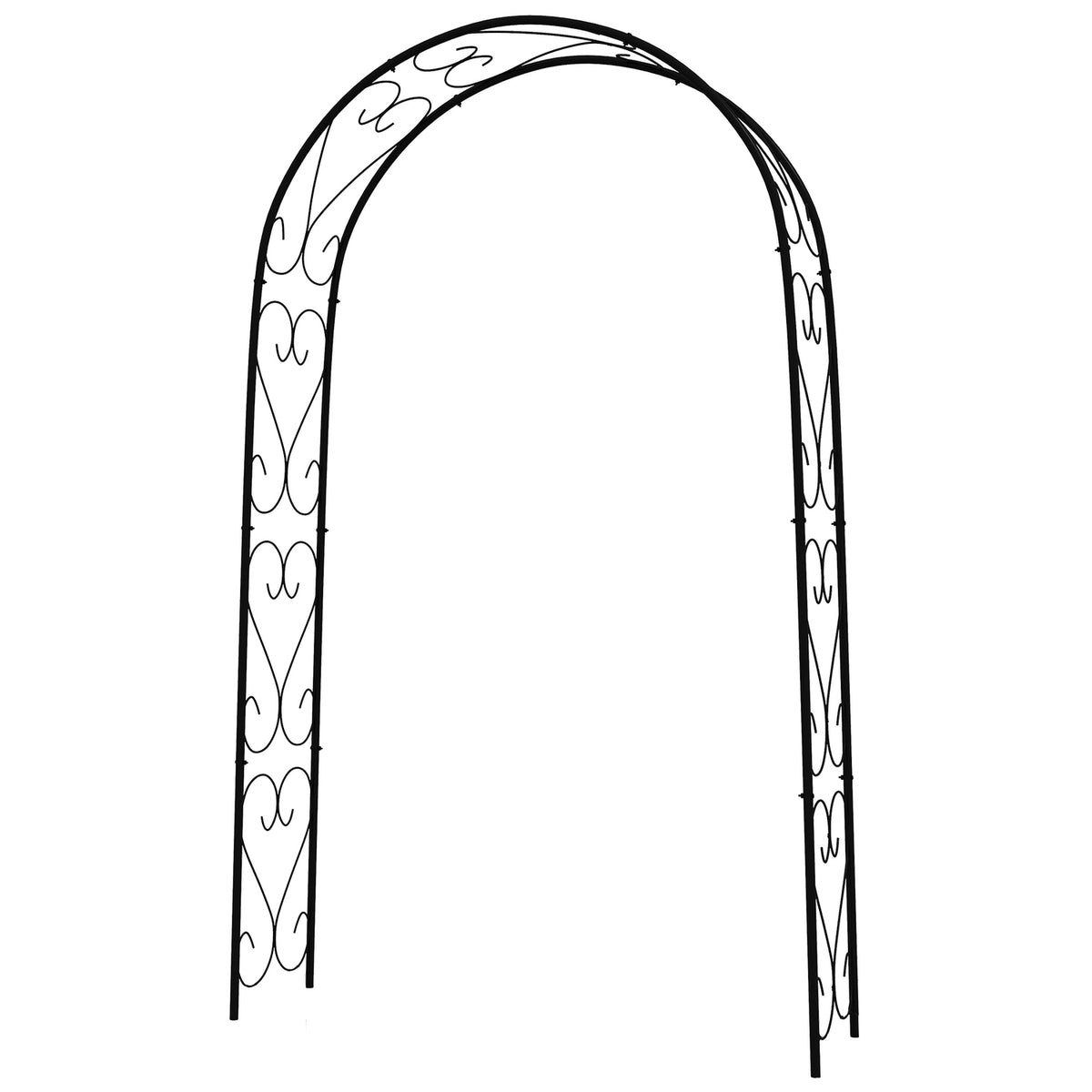 Rose Arch Steel Arch Garden Arch For Climbing Plants 125 X 37 X 230 Cm Trellis Garden Decoration Black