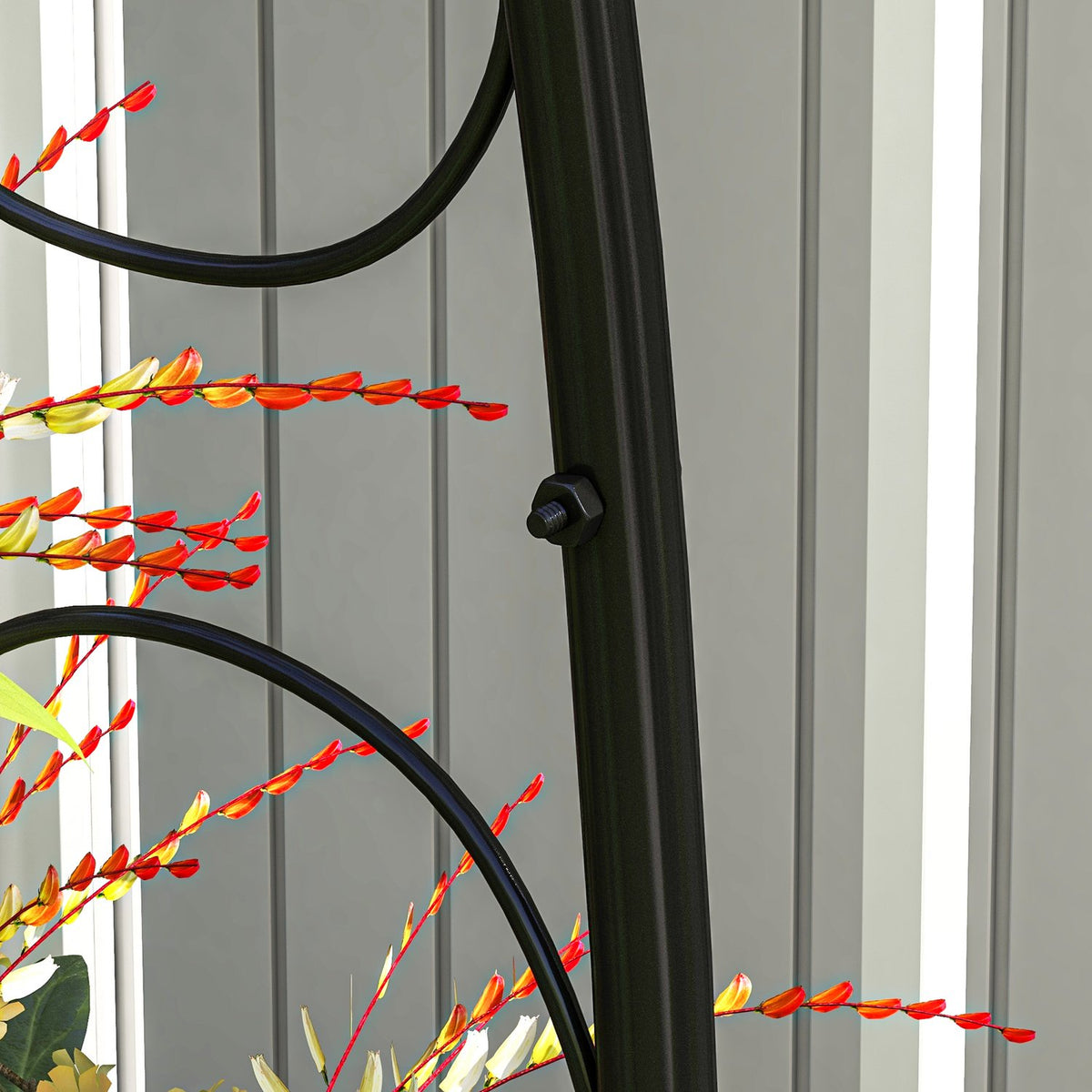 Rose Arch Steel Arch Garden Arch For Climbing Plants 125 X 37 X 230 Cm Trellis Garden Decoration Black