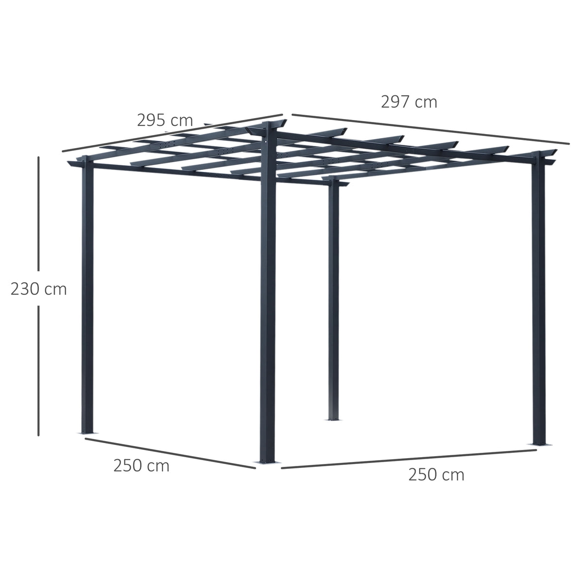 Rose Pavilion Stable Plant Arch As A Trellis, Garden Pavilion, Weatherproof, Metal, Black, 2.97X2.95X2.3M