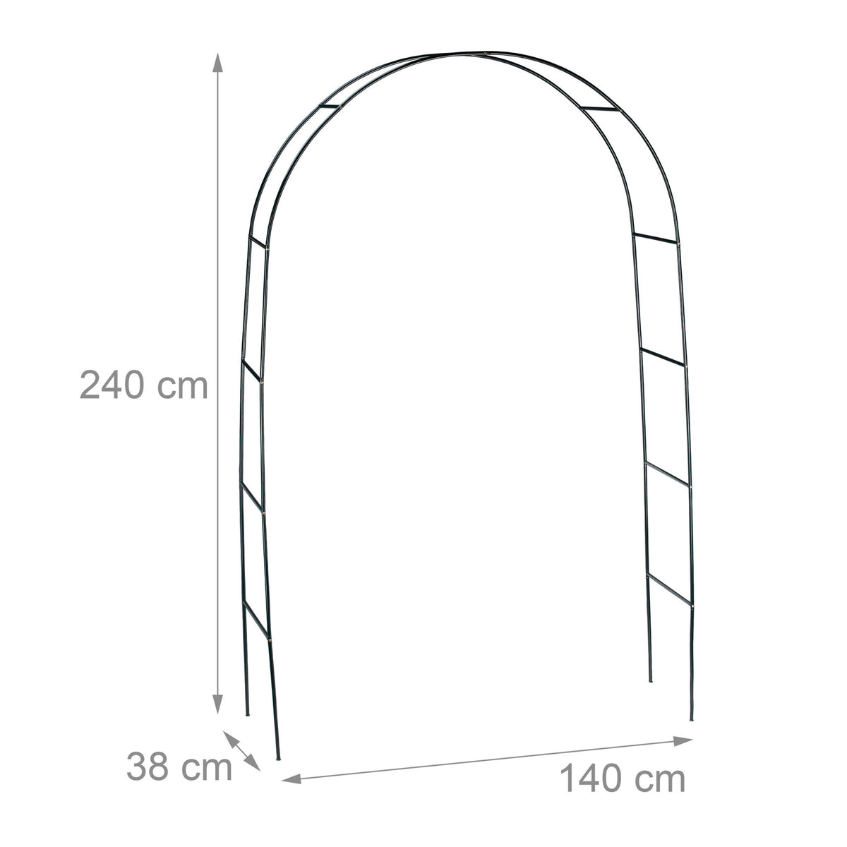 Rose arch in metal 240 cm