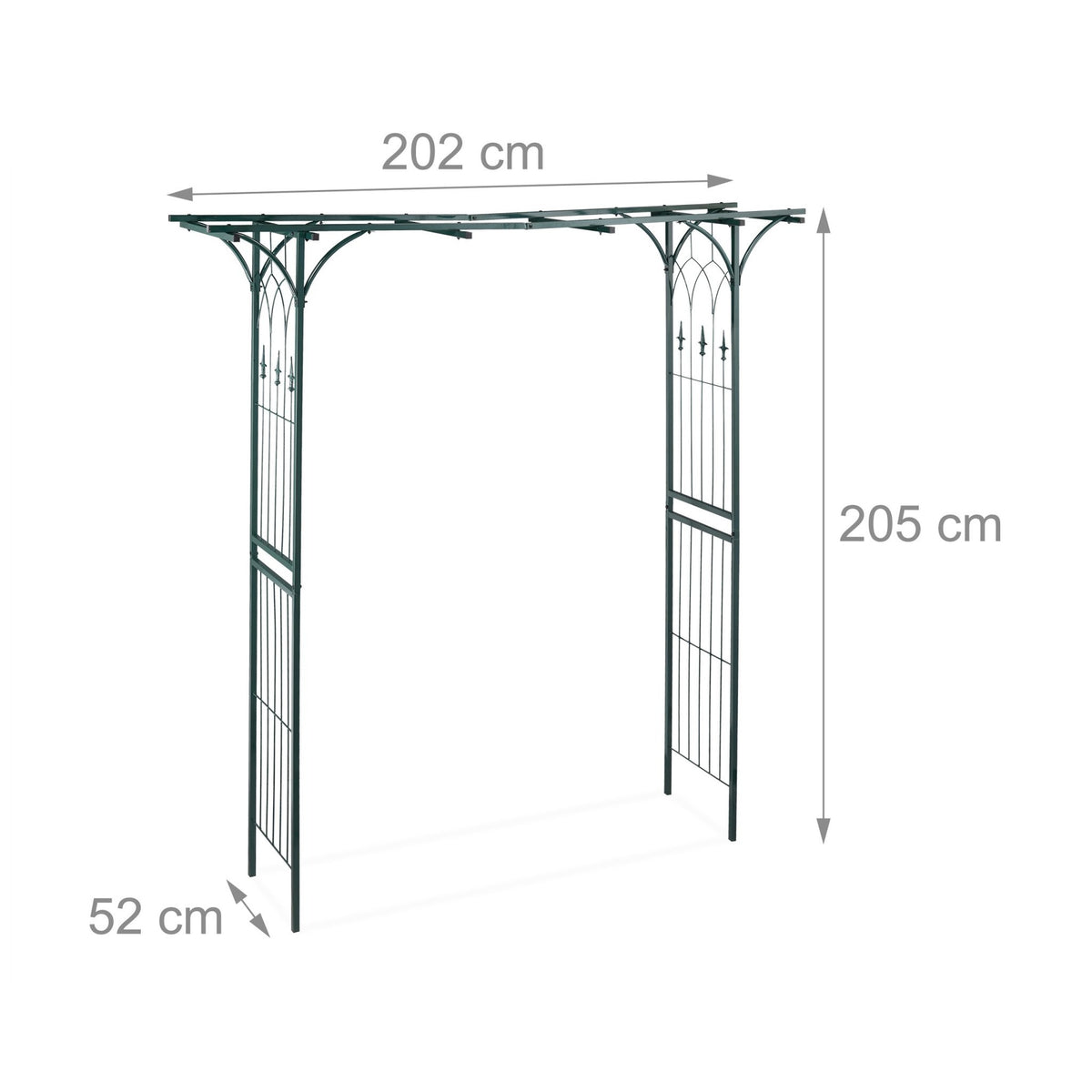 Rose arch in metal