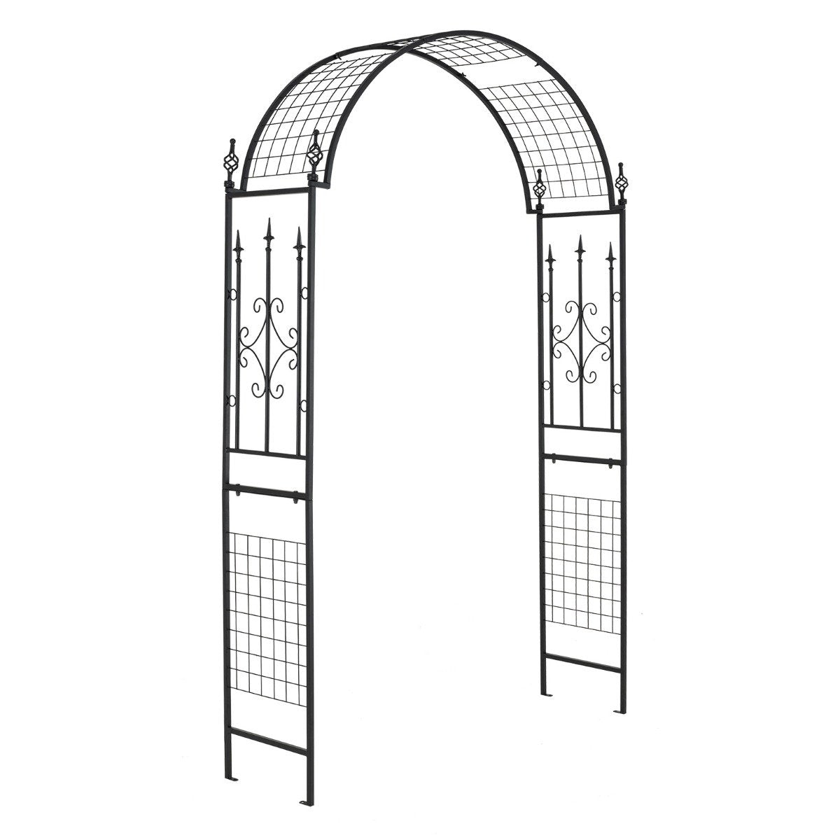 Rose arch metal garden arch for climbing plants trellis arch for backyard wedding party 143 x 40 x 234 cm