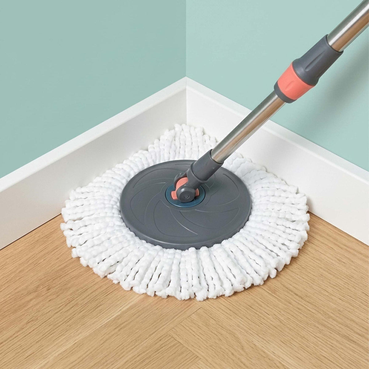Rotating Mop Set with Bucket, Stainless Steel Handle