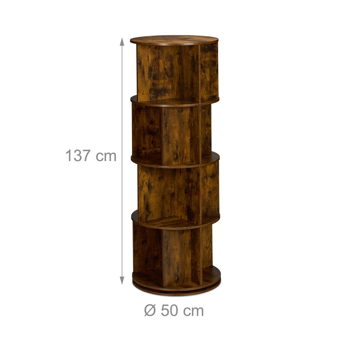 Rotating book tower