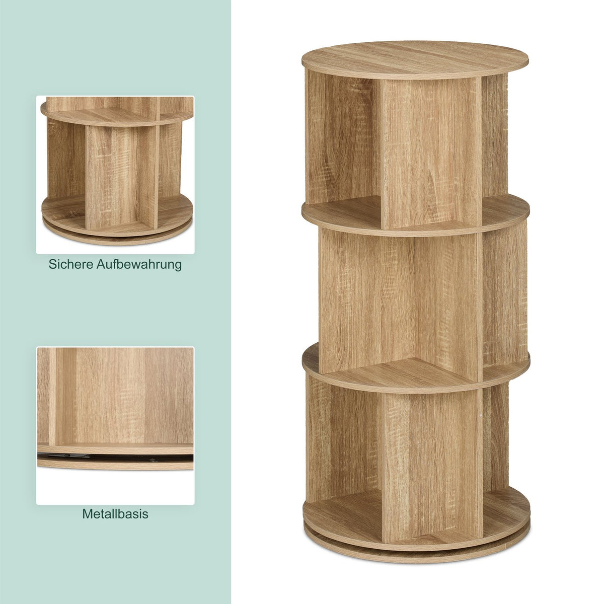 Rotating book tower
