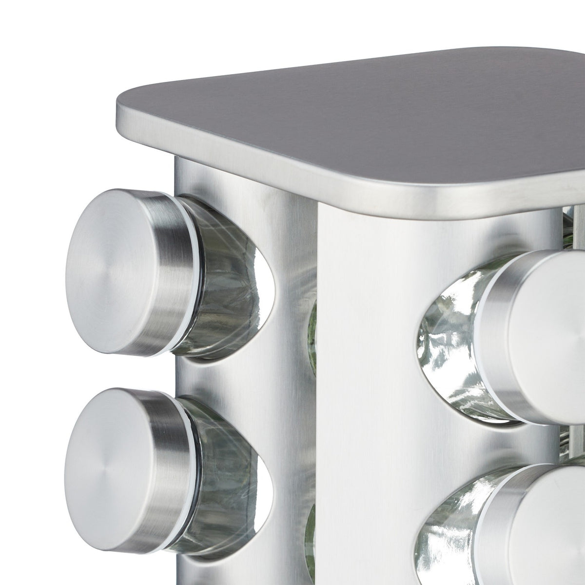 Rotating spice carousel with 20 glasses