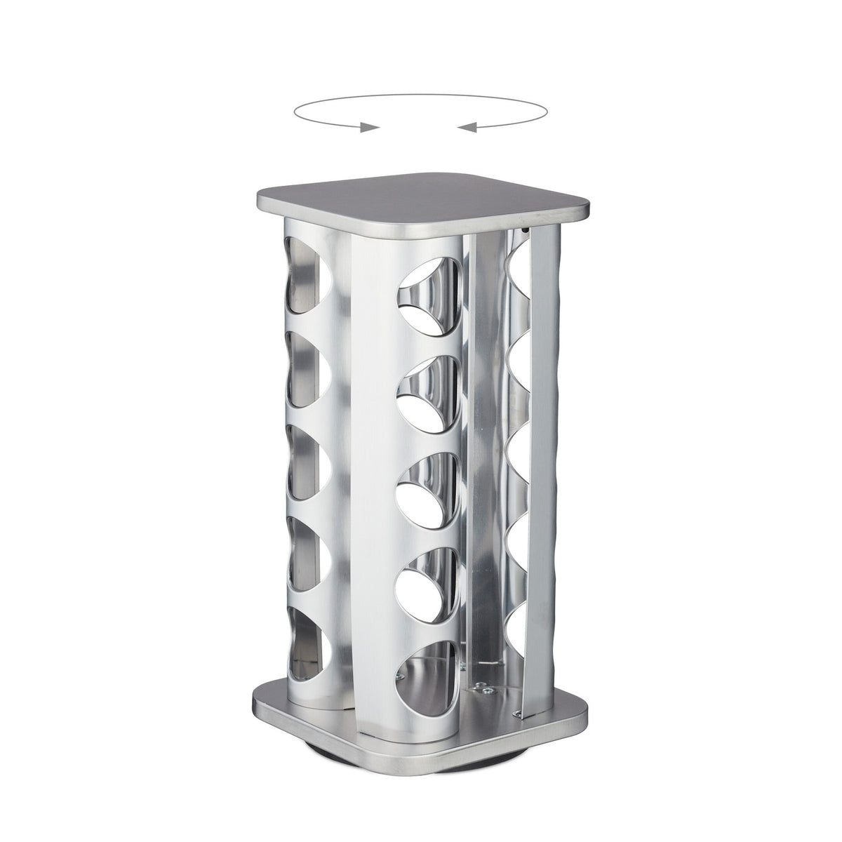 Rotating spice carousel with 20 glasses