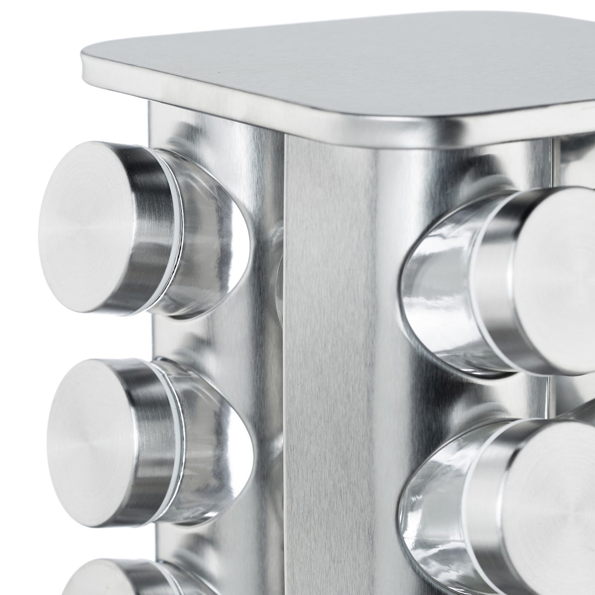 Rotating spice rack with 12 spice jars
