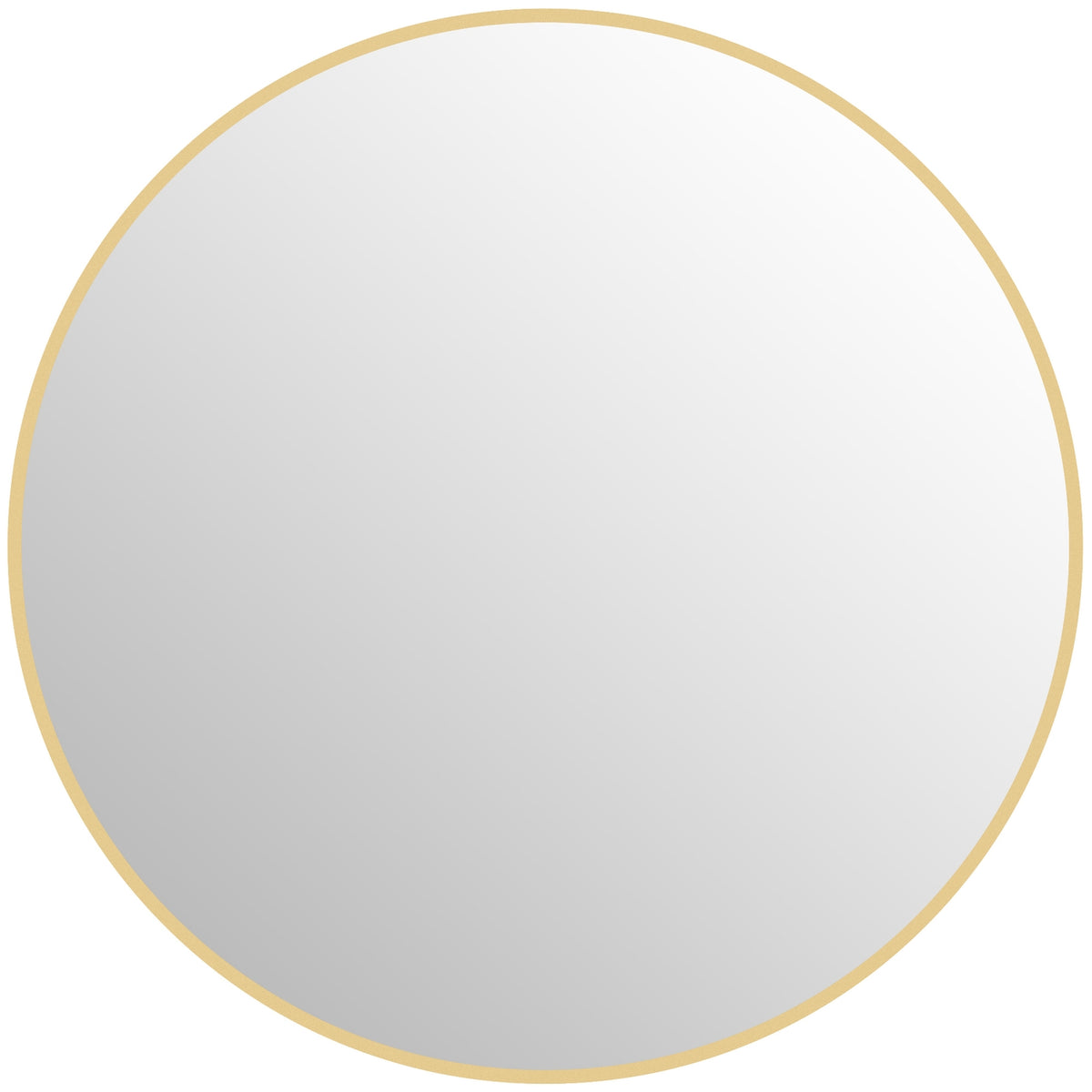 Round Bathroom Mirror, 70x70 cm, Gold Frame, Safety Glass