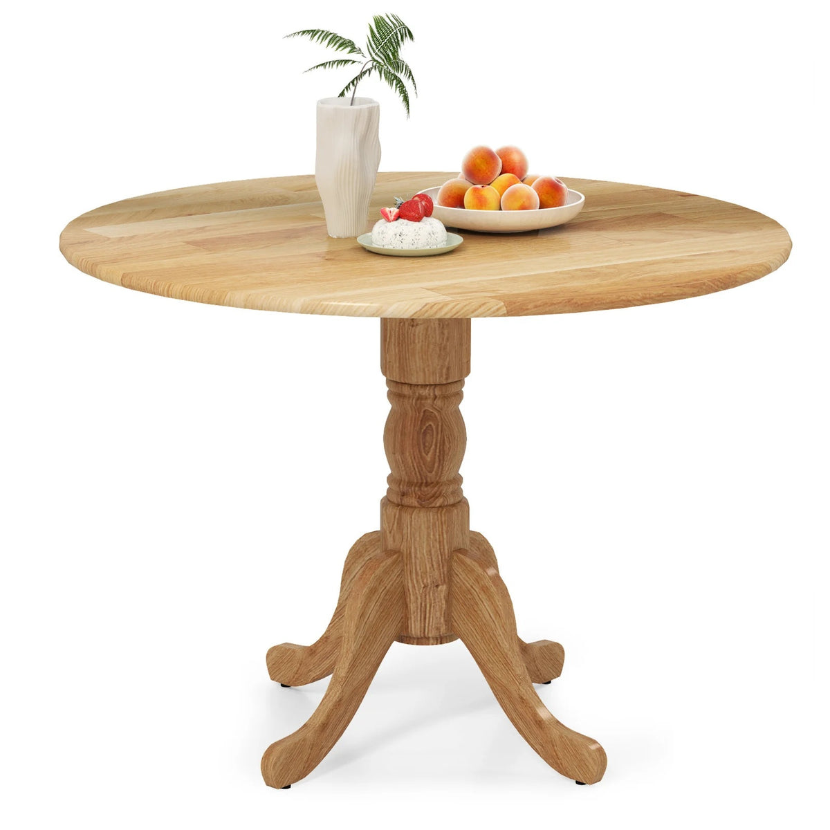 Round Dining Table, Rubber Wood, 40-Inch, Seats 4