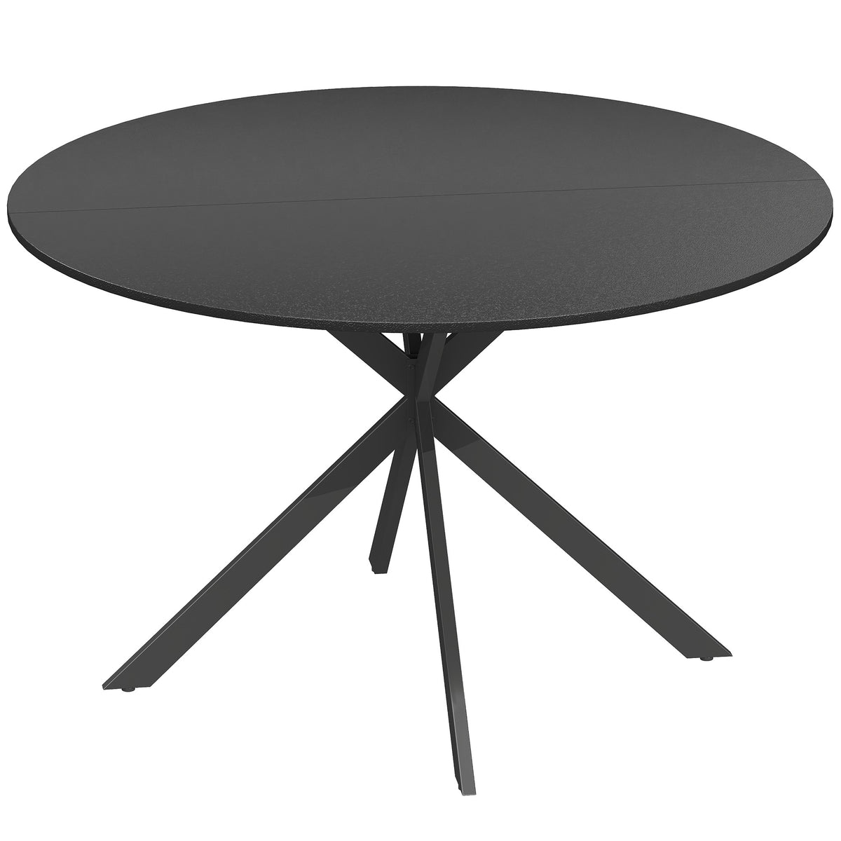 Round Dining Table, Wood-Look Surface, Seats 4, 120 cm