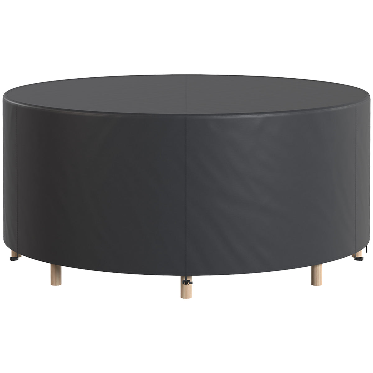 Round Garden Furniture Cover, Waterproof, 420D Oxford, Black