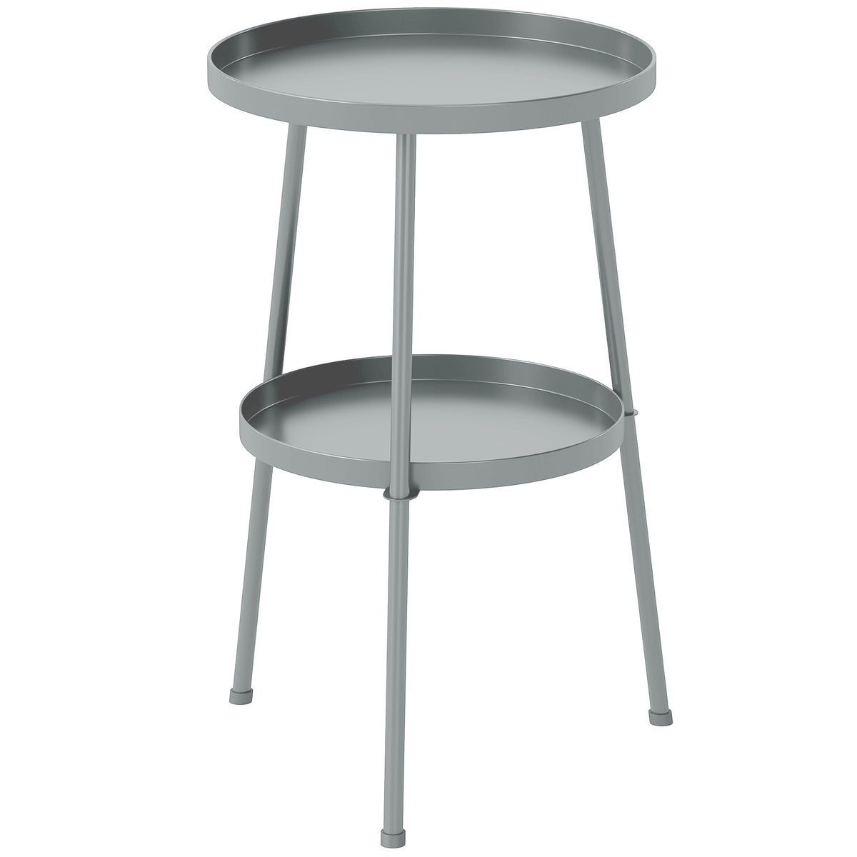 Round Metal Outdoor Side Table, 36 cm, Dark Grey