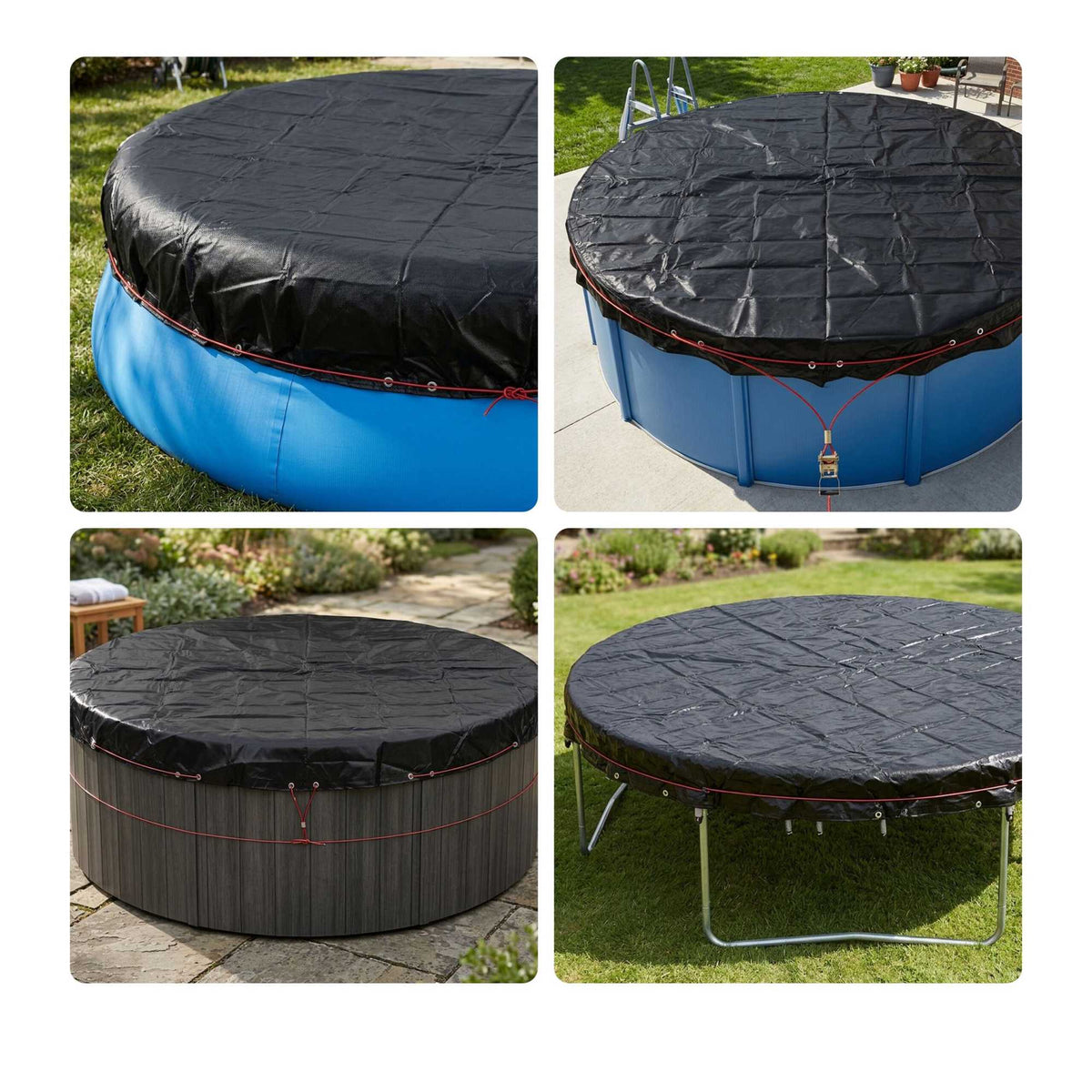 Round Pool Cover, UV-Resistant, 500–550 cm