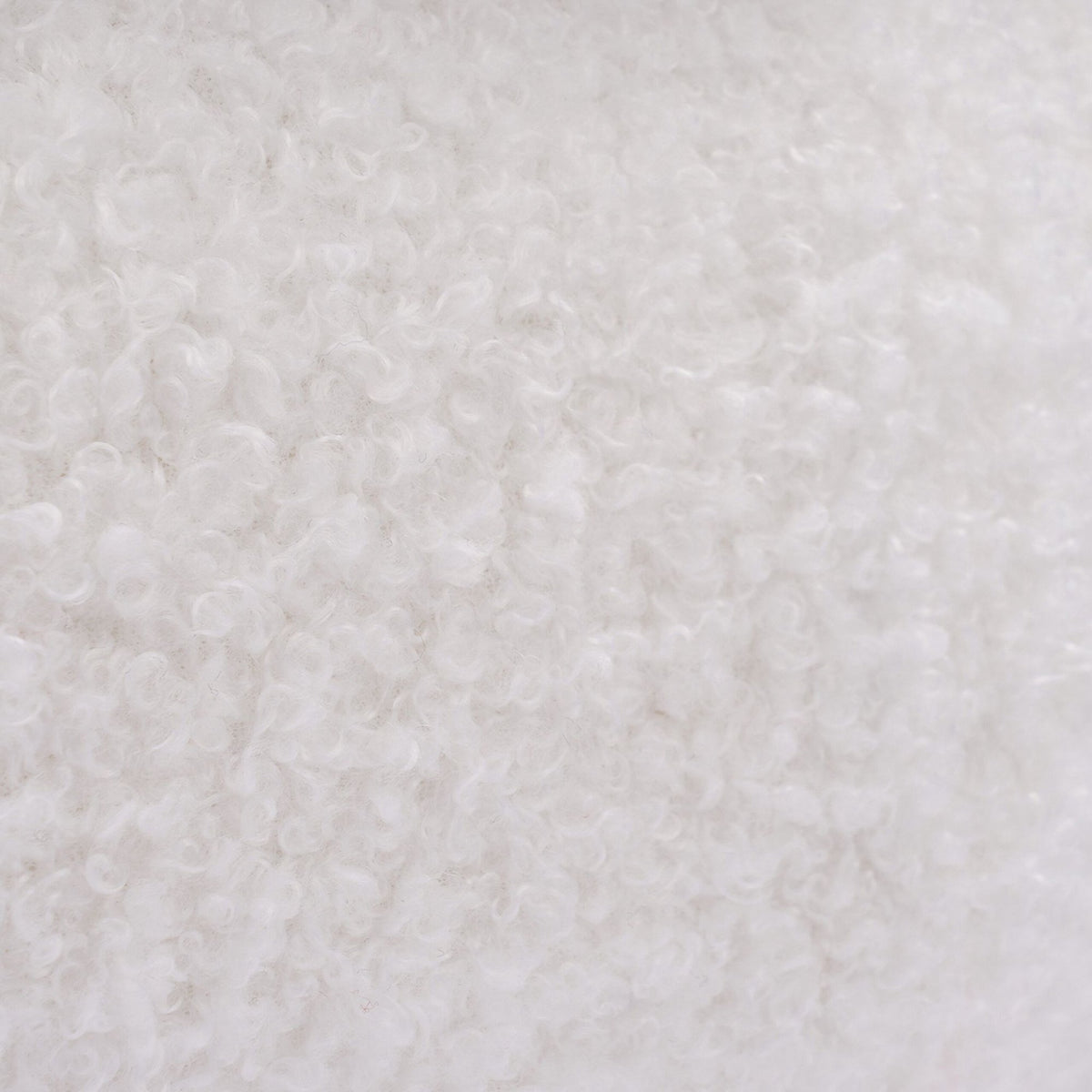 Round Teddy Fur Footstool, Plush Padded Seat