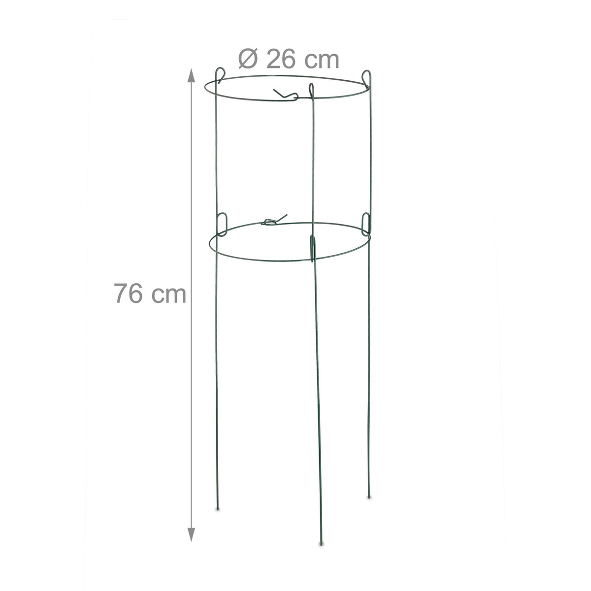 Round climbing supports in a set of 10