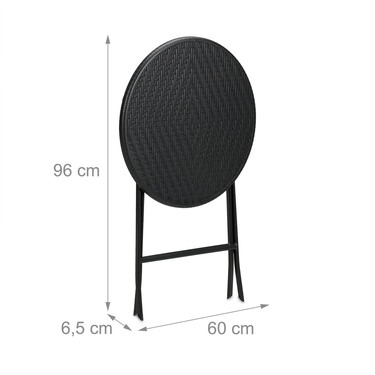Round garden table in rattan look