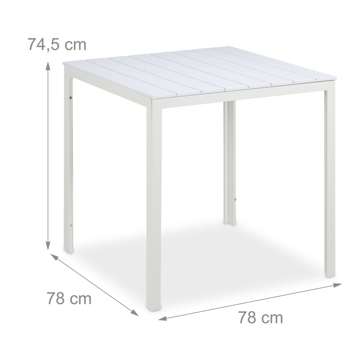 Round garden table in rattan look