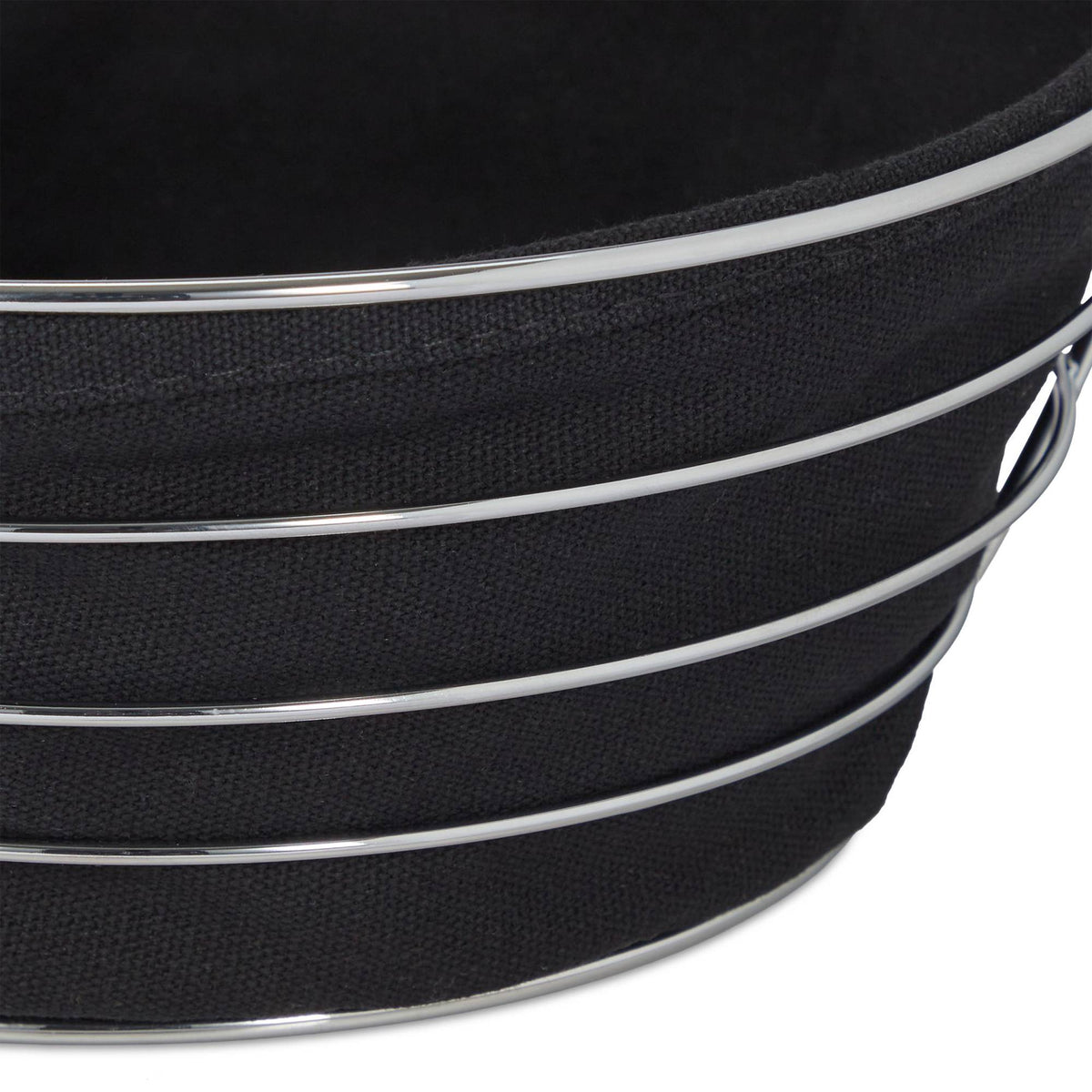 Round metal bread basket with cover