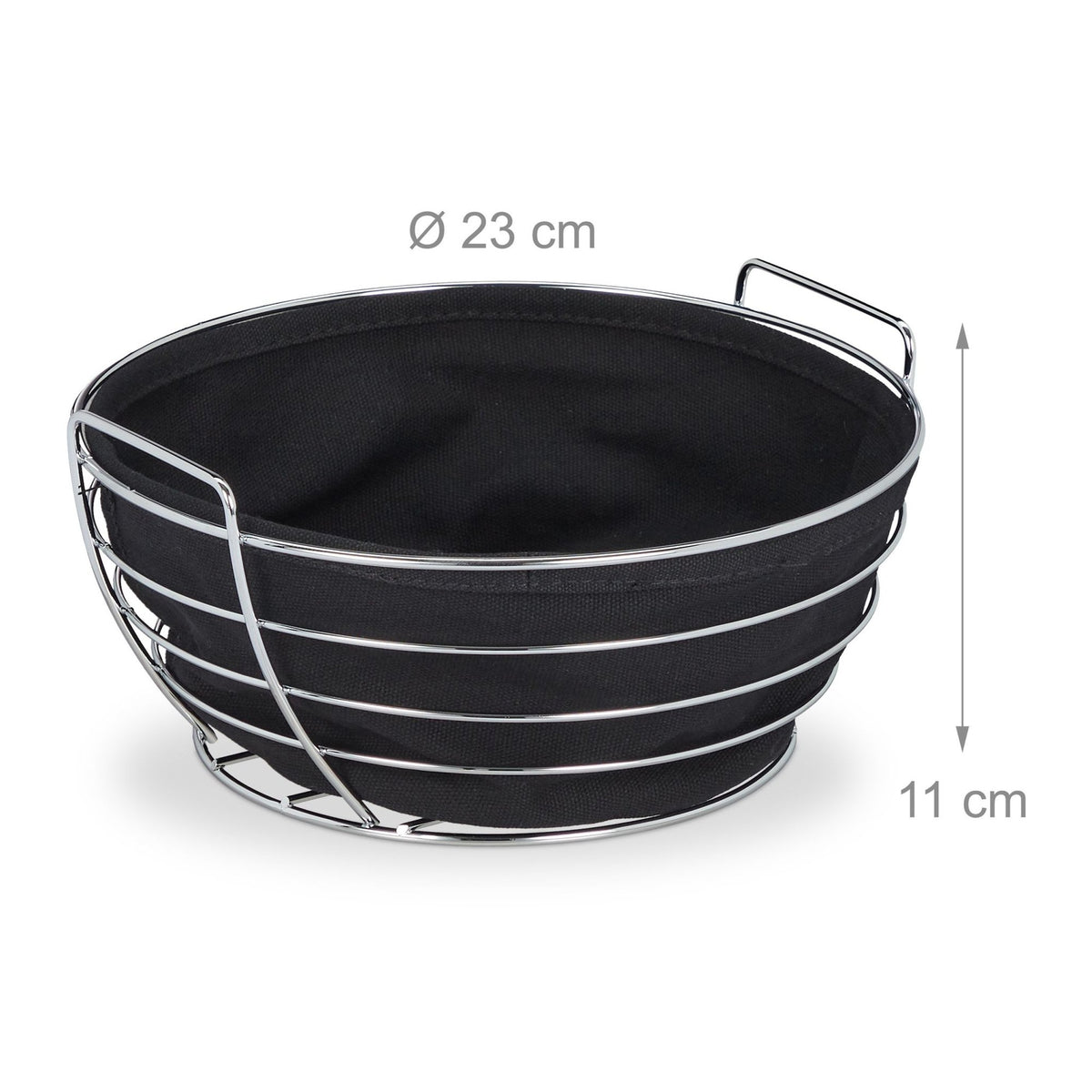Round metal bread basket with cover
