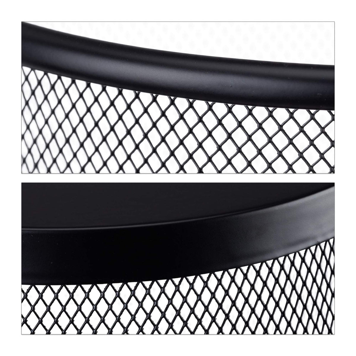 Round metal wastebasket