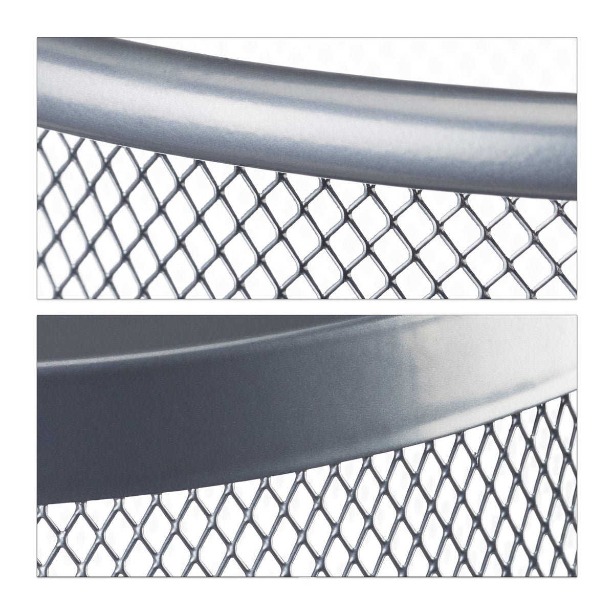 Round metal wastebasket