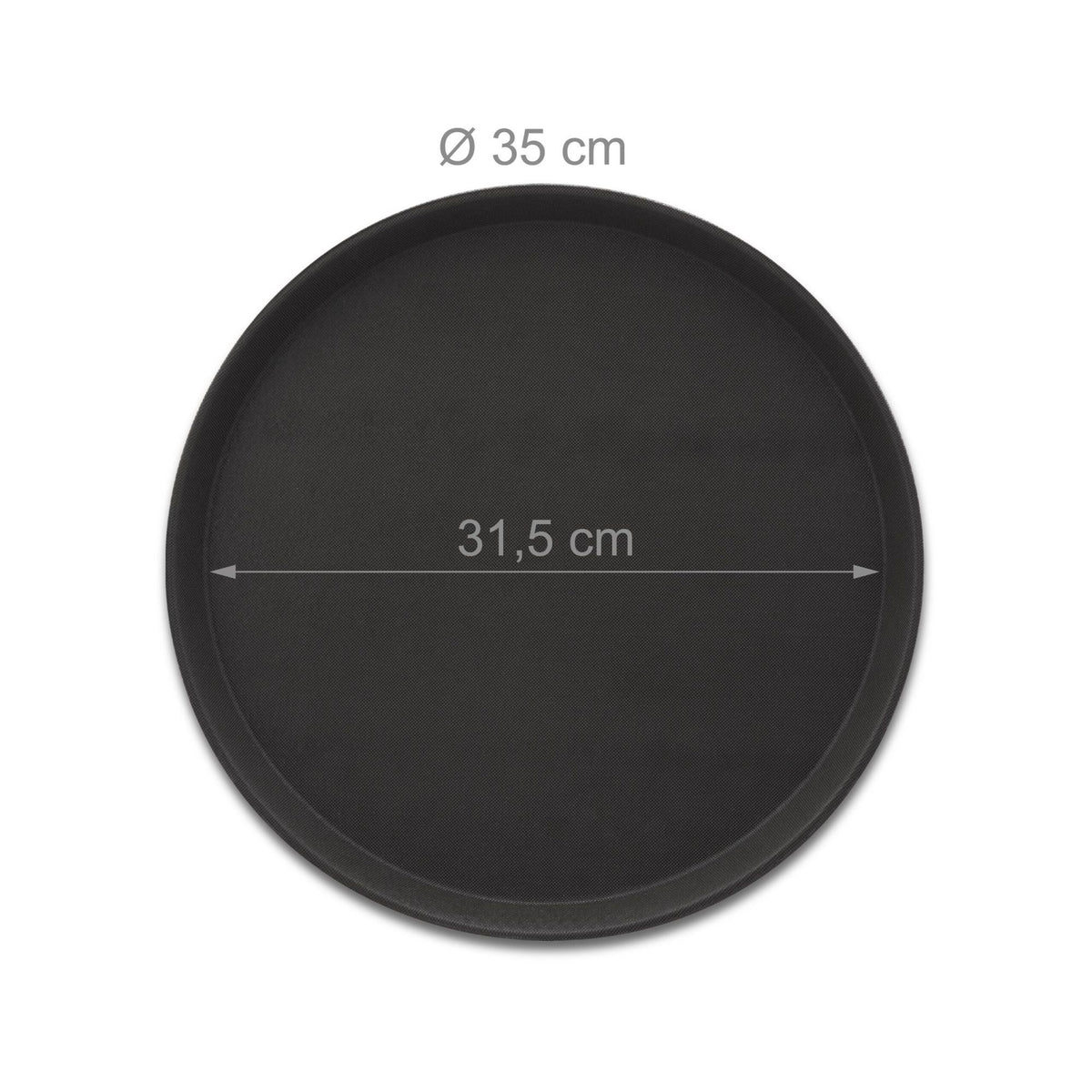 Round serving tray set of 5 35 cm
