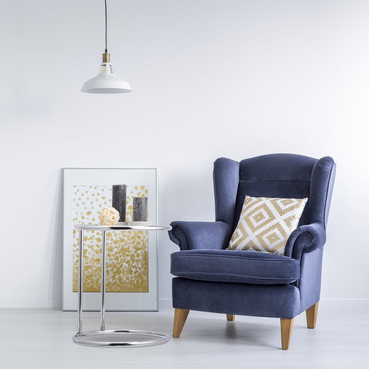Round side table