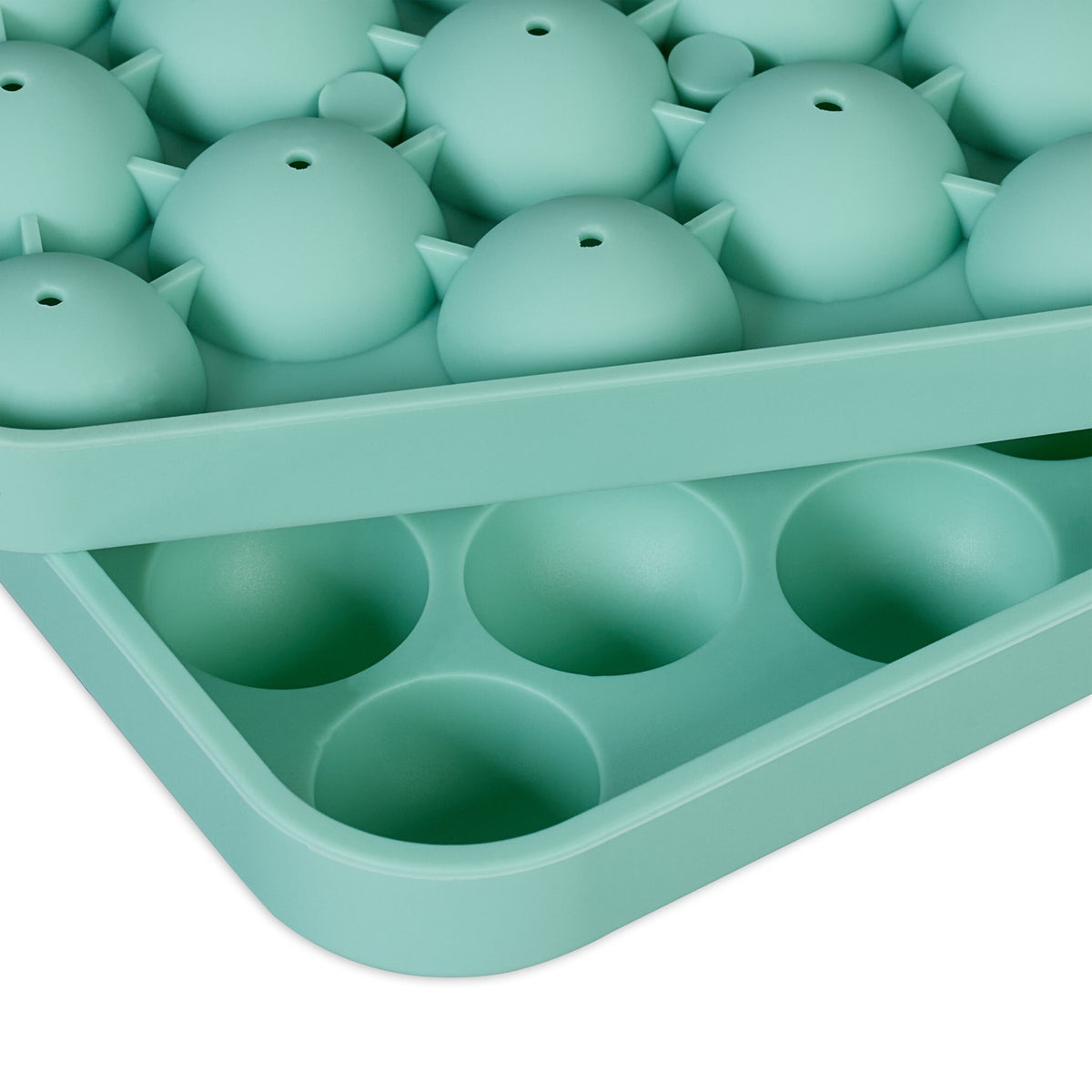 Round silicone ice cube mold, set of 4
