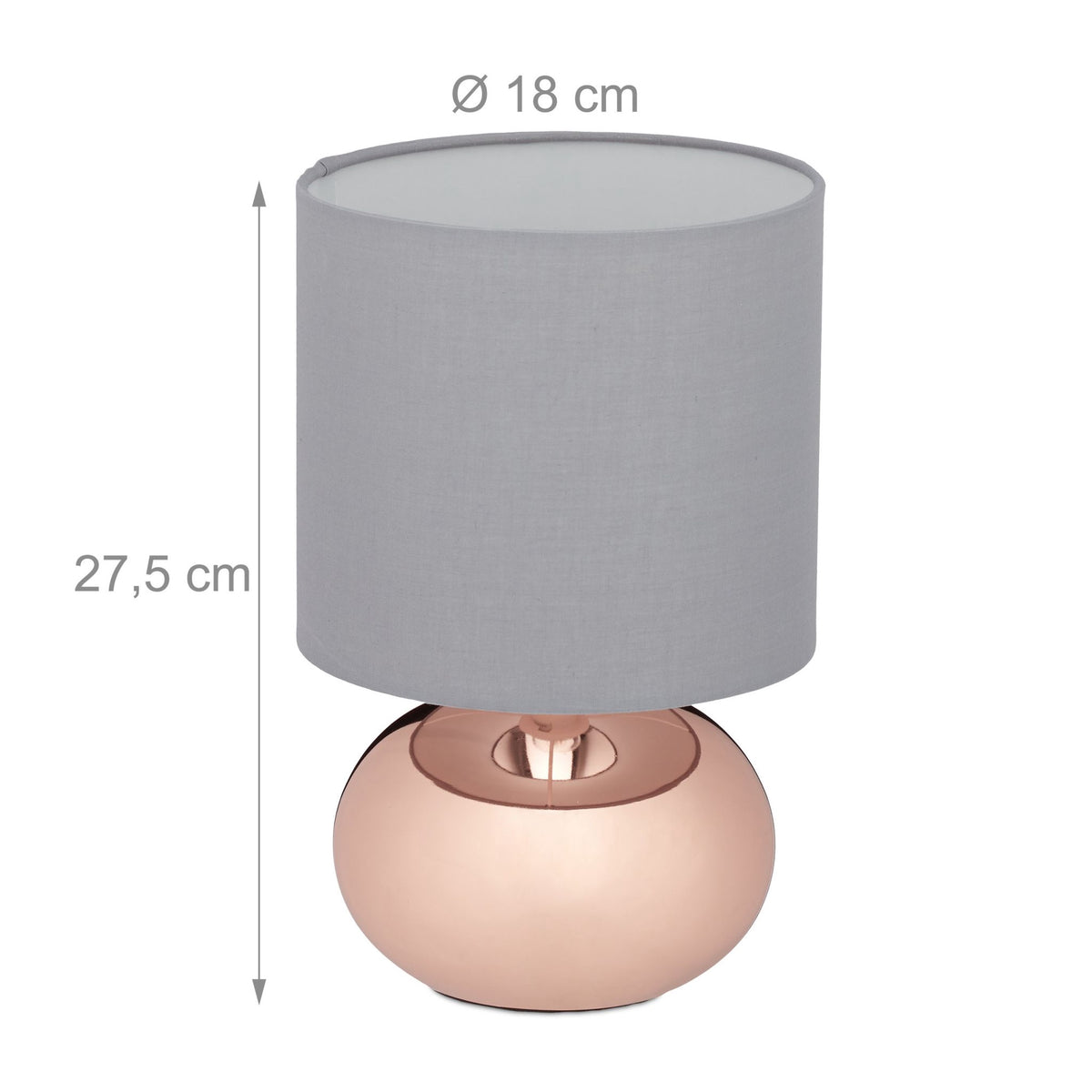 Round table lamp with touch function