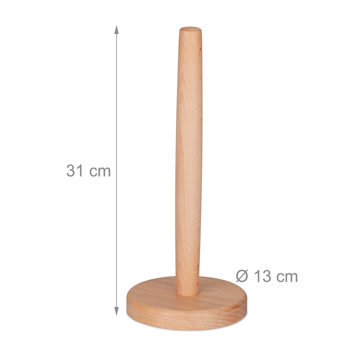 Round wooden paper towel holder