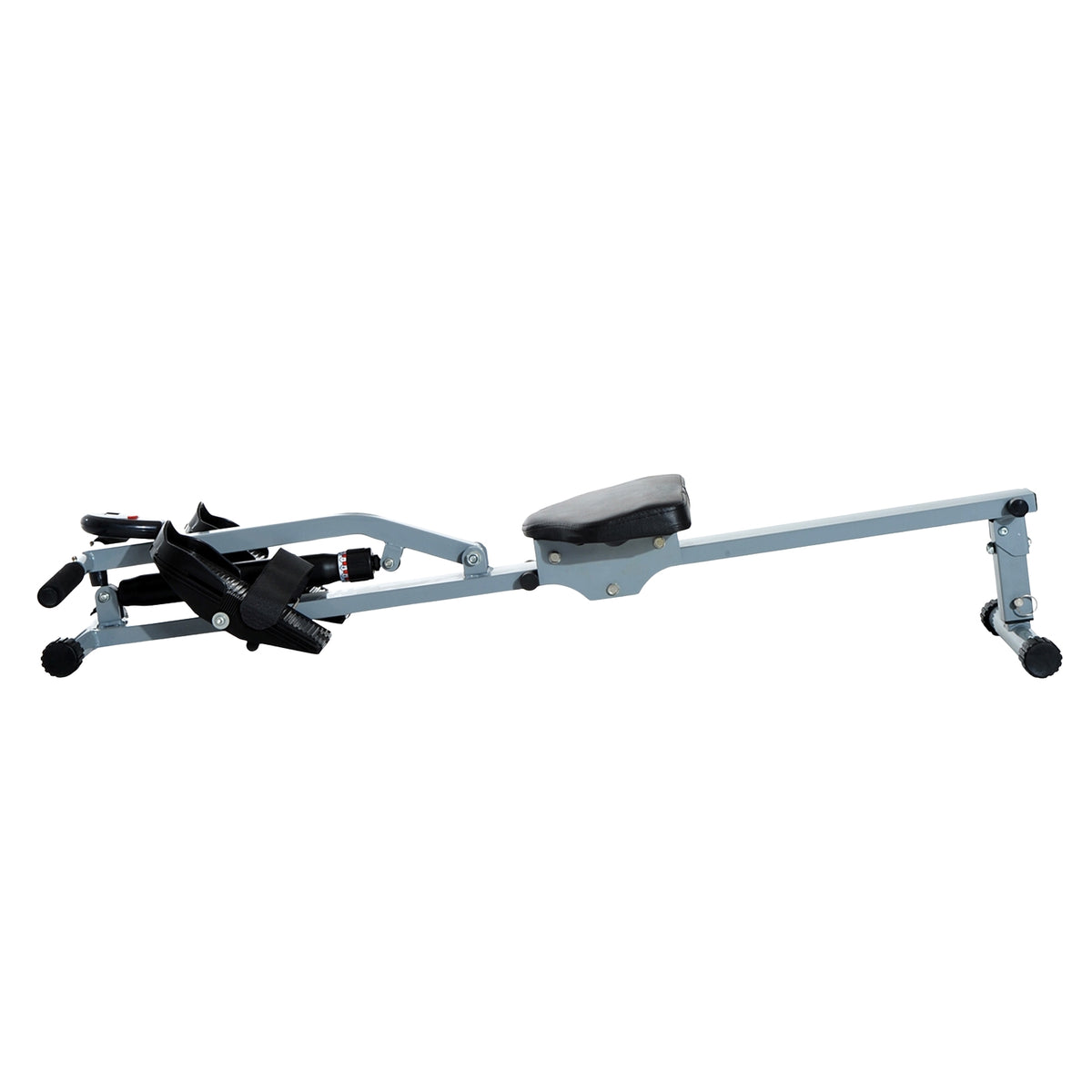 Rowing Machine Rowing Machine With Lcd Fitness Device Rowing Machine Exercise Bike, With Lcd Display, Steel + Pvc, Gray, 130X47.5X67Cm