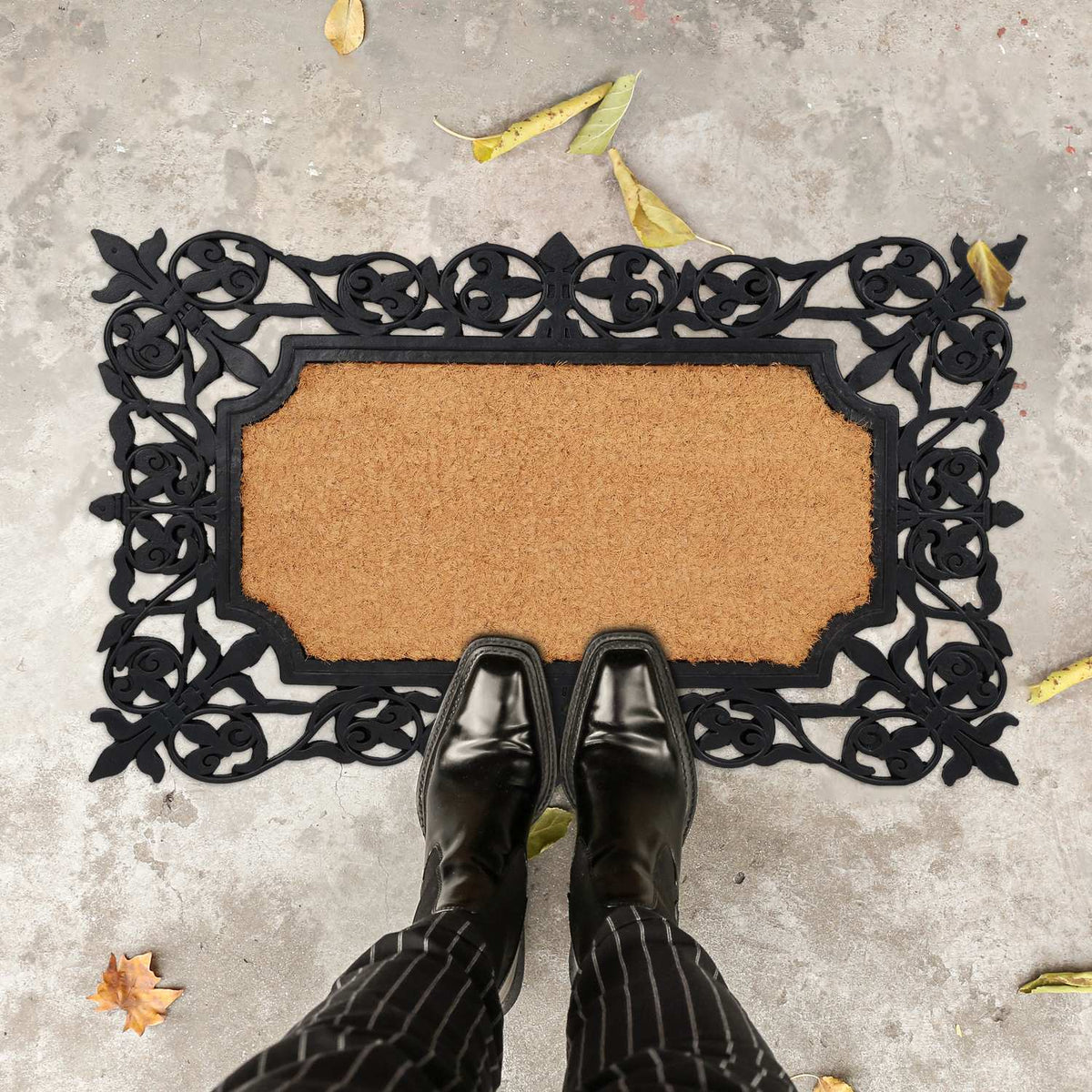 Rubber & coconut door mat