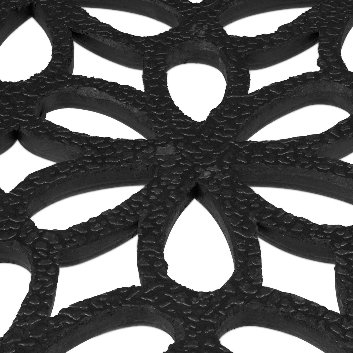 Rubber doormat with floral pattern
