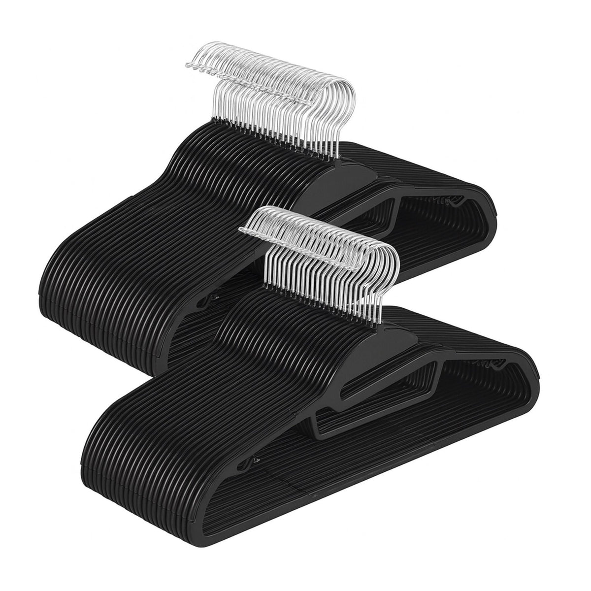 Rubberised Clothes Hangers Set – Non-Slip, Space-Saving