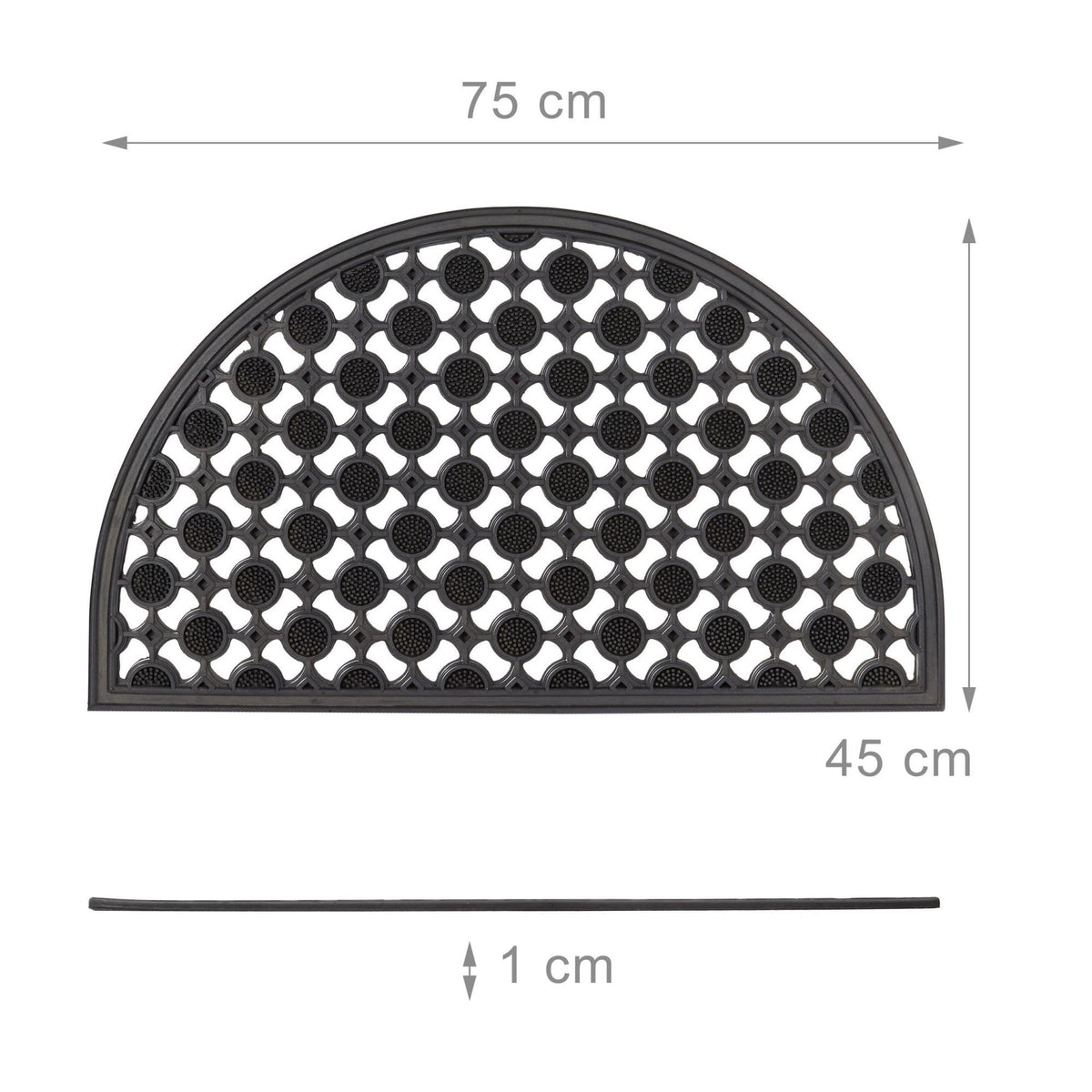 Rubber mat half moon