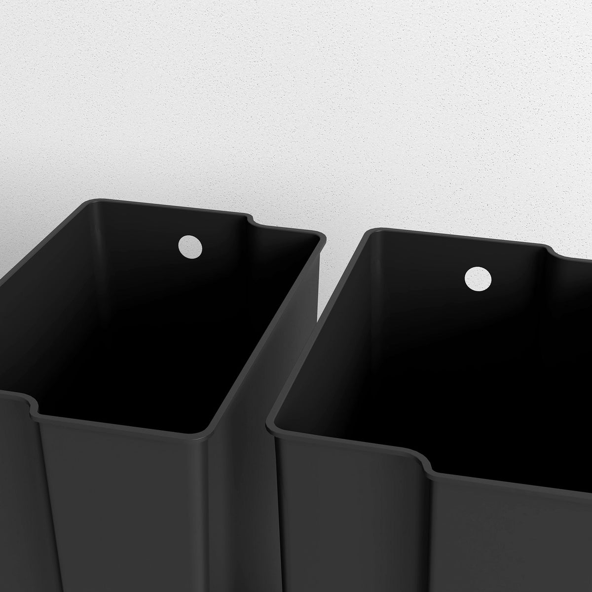 Rubbish bin 2x25L pedal bin stainless steel with lid and foot pedal, cosmetic bin with inner bin for living room and office, 47.7x37.5x56cm