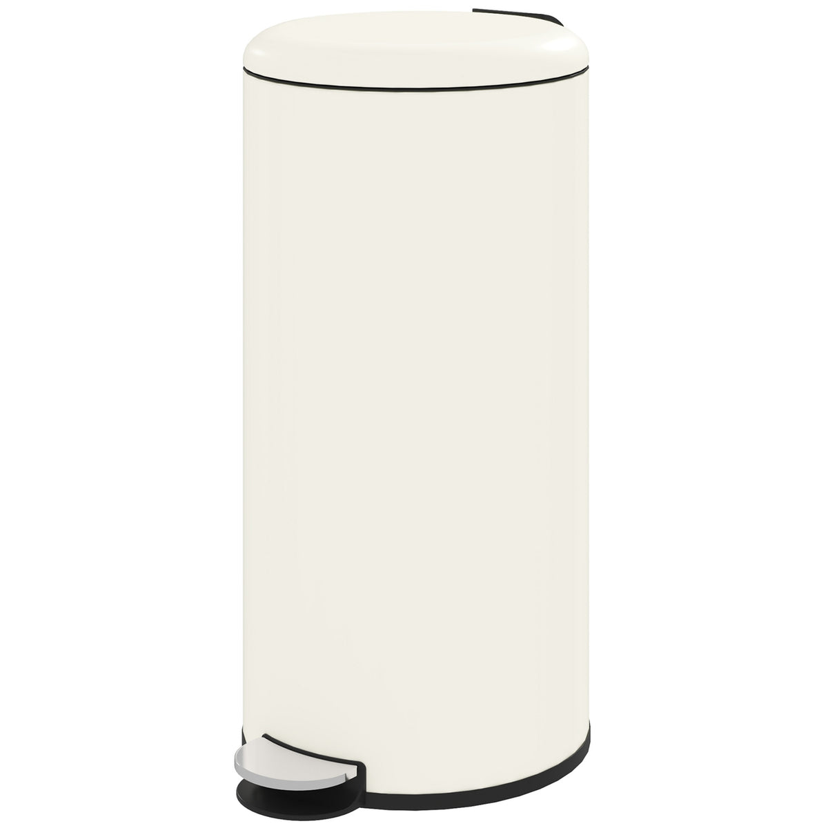 Rubbish bin 30L pedal bin, cosmetic bin, waste bin with lid and foot pedal, rubbish bin with inner bin, for living room, office, metal, 36 x 30 x 63.5 cm