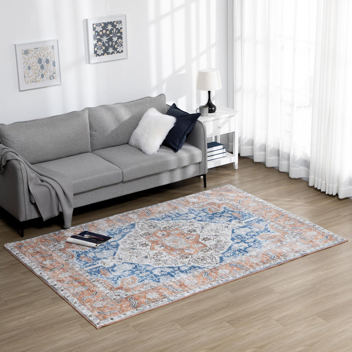 Rug, Short Pile Living Room Rug In Used Look, Area Rug, Polyester, 230X160 Cm, For Living Room And Bedroom