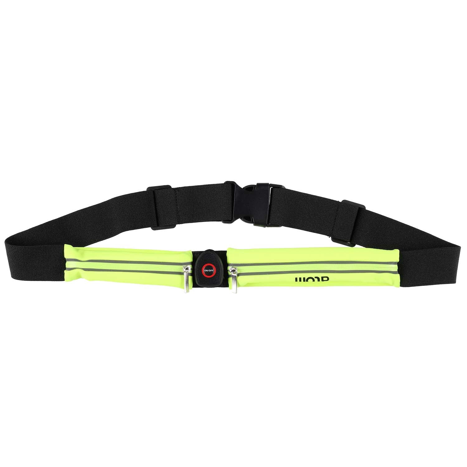 Running Belt with LED Light, Neon Green, Phone Pocket