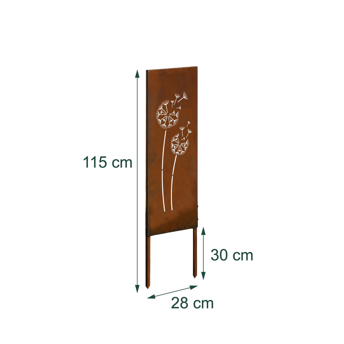 Rust-Patina Decorative Garden Stake – Weatherproof Ornament