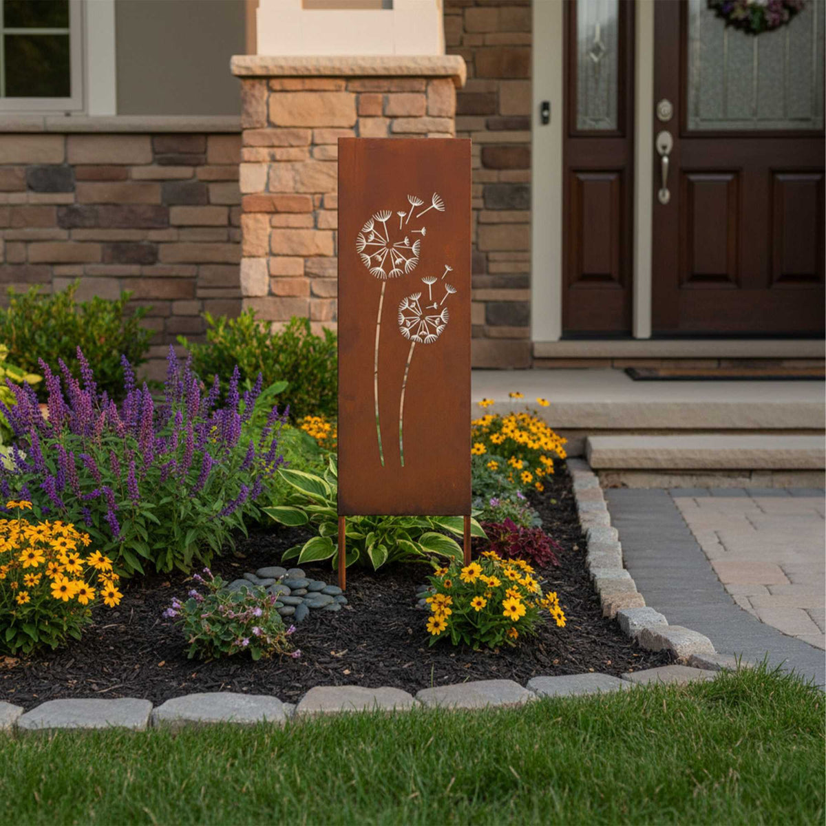 Rust-Patina Decorative Garden Stake – Weatherproof Ornament