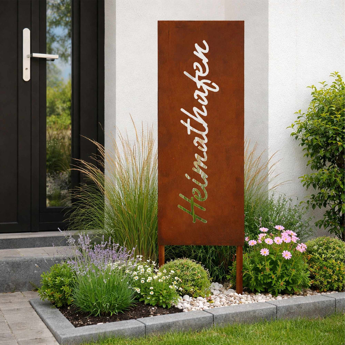 Rust-Patina Decorative Garden Stake – Weatherproof Ornament